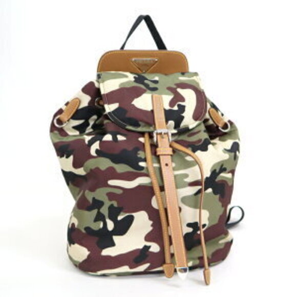Prada Handbags - PRADA Camouflage Nylon Backpack